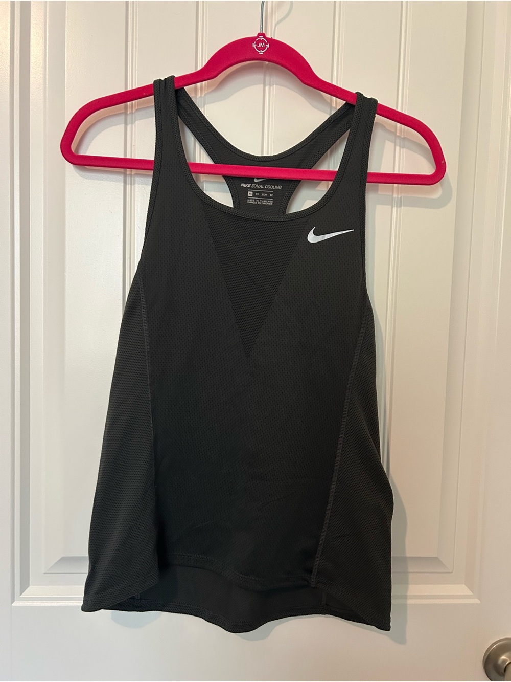 Nike Black Racerback Performance Tank with White Swoosh